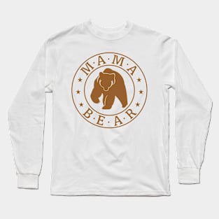 Mama Bear Brown Long Sleeve T-Shirt